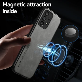 Для Honor Magic5 Lite 5G Чехол Встроенная Металлическая Пластина Магнитный Держатель Чехлы Для телефонов Honer Magic 5Lite Light 5G Противоударная Задняя Крышка