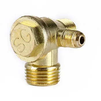 Прочный Практичный Полезный обратный клапан Gold Воздушный компрессор Соединительные Фитинги Запчасти Насосы Сменная резьба 3-ходовая