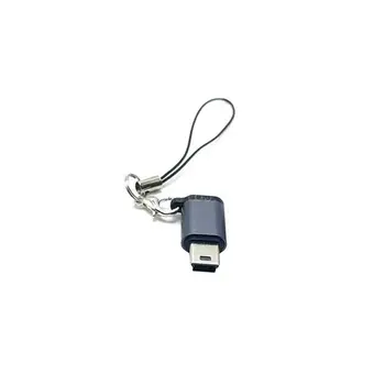 Адаптер USB C к Mini USB с защитой от потери ремешков, переходник с разъемом из сплава