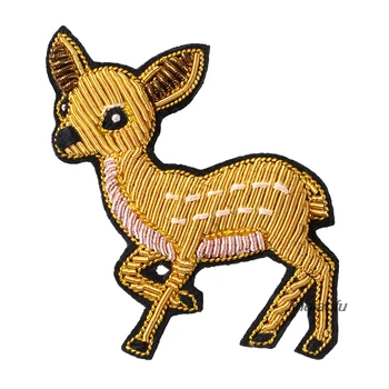 Вышитая вручную булавка, креативная брошь с защитой от света в виде дикого оленя, японский мультяшный значок, аксессуары