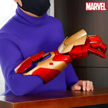 Новый Mk43 1:1 Мстители Марвел Железный Человек Светящиеся Перчатки Для Рук Косплей Реквизит Для Выступлений Носимые Фигурки Куклы Игрушки Подарки