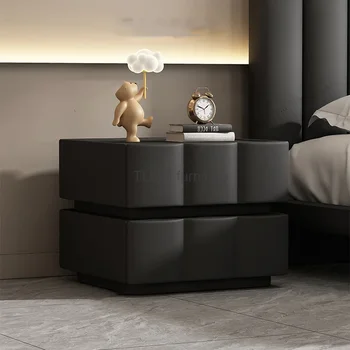 Прикроватная тумбочка для хранения Современная роскошная спальня в скандинавском стиле, черные тумбочки с выдвижным ящиком, деревянные наборы садовой мебели Mesitas De Noche