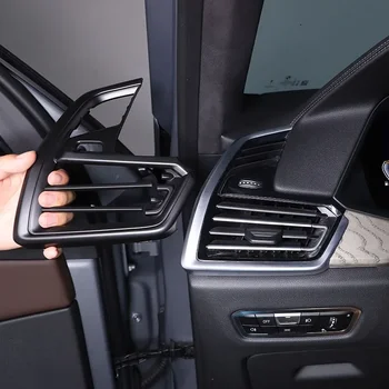 Для BMW X5 G05 X6 G06 2019-2022 ABS Матовый Черный Приборная Панель Автомобиля Боковой Воздуховыпуск Рамка Накладка Наклейка Автомобильные Аксессуары
