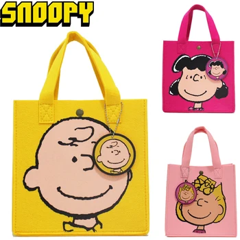 Оригинальная сумка Snoopy, повседневная женская сумочка через плечо большой емкости для женщин, дорожные сумки через плечо, сумки для больших покупок