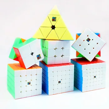 Moyu Meilong Профессиональный Волшебный Куб 3x3x3 4x4x4 5x5x5 Скоростной Куб Черные Наклейки Magic Cube Puzzle Обучающие Игрушки для Детей