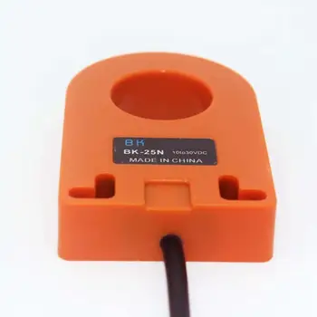 Оранжевый 25 мм Отверстие Постоянного Тока 6-36 В 3-Проводный NPN Нормально Открытый Индуктивный Кольцевой Датчик Приближения HX-DGS-25N Переключатель Для Металлической Винтовой Пружины