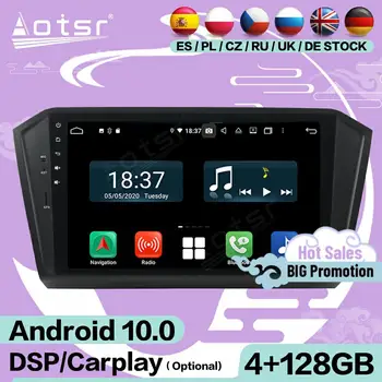128-гигабитный экран DSP Carplay, Мультимедийный стерео Android-плеер для VW PASSAT 2015 2016, GPS-навигация, аудиоприемник, головное устройство
