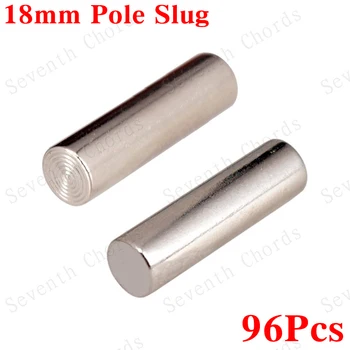 96 Шт Серебряный Хамбакерный звукосниматель Polepiece Slug Pole slug для электрогитары - Длина: 18 мм