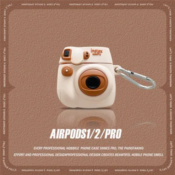 3D Мультяшная Камера Чехол Для наушников AirPods 1 2 3 Pro2 Милая Миникамера iPhone Чехол Для Гарнитуры Air Pods Pro Силиконовая Оболочка
