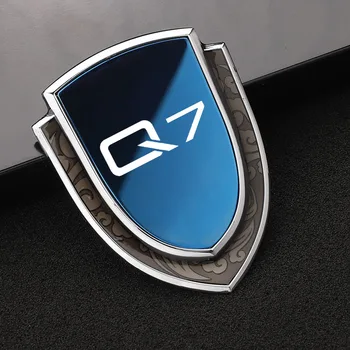 Автомобильная металлическая 3D наклейка с логотипом Auto Custom Shield для укладки декоративных наклеек для аксессуаров Audi Q7