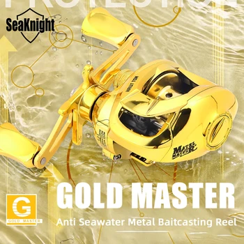 2023 Бренд Seaknight Gold Metal Master Bass Рыболовная Катушка С ЧПУ Алюминиевая Катушка Для Ловли на Наживку Максимальное Сопротивление Катушки 12 Кг Снасти Для Морской Рыбалки