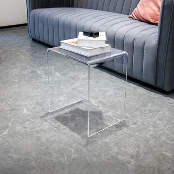 Роскошный Акриловый журнальный столик в минималистичном Маленьком Квадратном дизайне, Скандинавский Кофейный шкаф для гостиной, Прозрачная мебель для дома Muebles