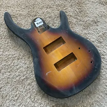 Корпус 4-или 5-струнной бас-гитары Незаконченный Корпус бас-гитары из массива дерева Sunburst Color Сделай САМ и запасные частиstb525