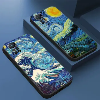 Чехол для Xiaomi Redmi 9C 10 12 9 12C 10C 10A K60 K60E K40s 9A K40 Pro K50 Gaming A1 A2 Plus 9T Van Gogh Звездная Ночь Чехол