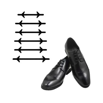 12 шт. / упак. Шнурки без галстука, Новинка, Эластичные Силиконовые Кожаные Ленивые шнурки для обуви для мужчин и женщин, деловые туфли с ремешками, все подходят по размеру