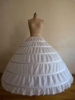 Свадебное бальное платье с 6 обручами, кринолин, свадебное платье, Нижняя юбка