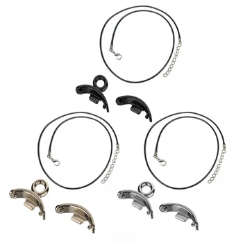 Кожаное веревочное ожерелье, подходящее для Mi-Band 8, цепочка с подвеской, пряжка, подвесная металлическая цепочка, шейный браслет, ремешок, браслет-браслет