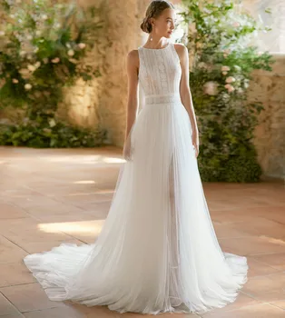 Новые богемные свадебные платья 2024 года С элегантными кружевными аппликациями, свадебные вечерние платья Vestidos De Noiva