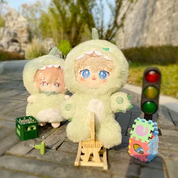 Зеленый костюм динозавра, милый цельный костюм без рукавов для кукол Super Star, коллекция игрушек, подарок для 20-сантиметровой куклы Idol