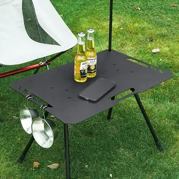 Портативный стол для пикника, складной стол для кемпинга, регулируемый по высоте Стол из алюминиевого сплава для кемпинга, аксессуары для пикника и барбекю
