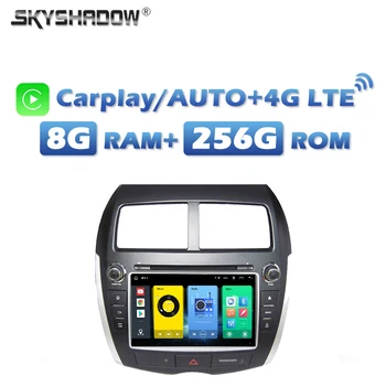 720P 4G SIM IPS Carplay Auto Android 13,0 8G + 256G Автомобильный DVD-плеер DSP GPS RDS Радио wifi Bluetooth Для MITSUBISHI ASX 2010-2012