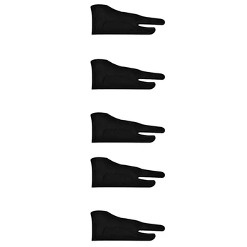 10 упаковок перчаток художника для планшета, перчатка для цифрового рисования, два пальца, утолщенная перчатка для отвода ладони для графических планшетов