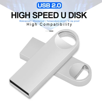 Высокоскоростной флэш-накопитель 64 ГБ 32 ГБ 16 ГБ 8 ГБ 4 ГБ usb-флешка USB u-диск подарок серебряный u-диск memoria cel usb-накопитель бизнес-подарок