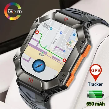 Мужские смарт-часы для Android IOS, фитнес-часы Ip68, водонепроницаемый Военный Монитор здоровья, Голосовой вызов AI по Bluetooth, Умные часы 2024