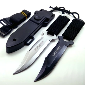 Нож с фиксированным лезвием, Нож для выживания, Тактический Охотничий Нож, Инструменты для активного отдыха, Карманные ножи для выживания в походах с ABS оболочкой