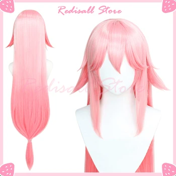 Проект Парика Genshin Impact для Косплея Яэ Мико Celestia Градиентный Розовый С Длинными Стойкими Термостойкими синтетическими волосами
