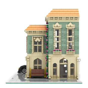 MOC Expert Почтовое Отделение Угловая Машина Для Доставки Кирпичей City Street Series Model Kit Строительные Блоки Детские Игрушки С Подарками 10182