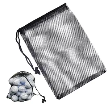 Маленькие сумки для мячей для гольфа Прочная нейлоновая сетчатая сумка со скользящим шнурком на шнурке с замком Нейлоновая сетчатая сумка для гольфа на шнурке для гольфа