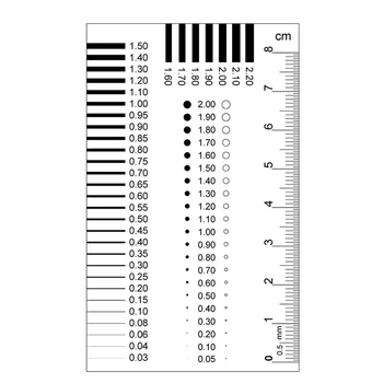 1 шт. Измеритель значка, точечный измеритель для карты пятен, линейка для пленки, линейка для контраста пятен