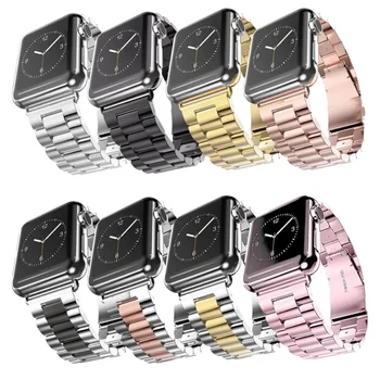 Подходит для ремешка Apple Watch Металлические три бусины Ремешок для смарт-часов Apple Watch из нержавеющей стали ремешок для наручных часов iWatch 6-го поколения