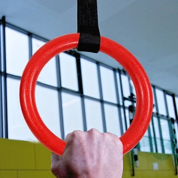 1шт Профессиональные Гимнастические кольца Обручи для подтягивания Гимнастические кольца Эргономичный Дизайн Фитнес-кольца для растяжки и гимнастики