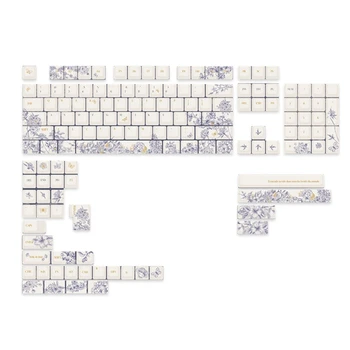 Набор из 142 клавишных колпачков с французской вышивкой, эргономичный колпачок для ключей для механических клавиатур, прямая поставка