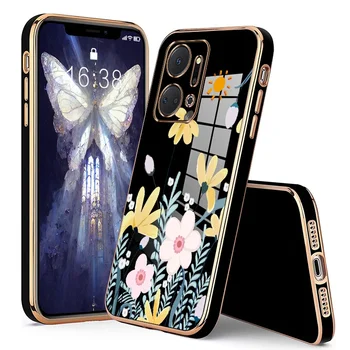 Чехлы для телефонов с цветочным покрытием для Honor X7a, задняя крышка