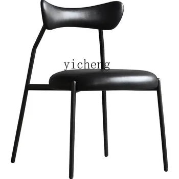 Xl Дизайнерский минималистичный стул с простой спинкой, обеденный стул со скрещенными ножками, удобный для отдыха, Долгое сидение