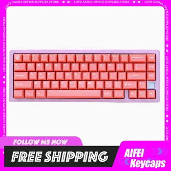 114 Клавиш оранжевокрасные колпачки для клавиш Aifei ABS Double Shot полупрозрачный колпачок для клавиш Вишневый профиль Механическая клавиатура на заказ