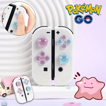 Силиконовый Чехол Pokemon Ditto для Nintendo Switch Joy-con Oled Kawaii Anime Stick Grip Cap Крышка Джойстика Кнопка Thumbstick Case