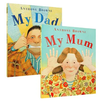 Мои папа и моя мама Энтони Браун Английские книжки с картинками для детей, обучающие книги для детей