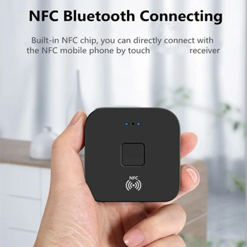 Для аудиоприемника NFC Bluetooth 5,0 3,5 мм AUX RCA Стерео Hi-Fi Музыка Беспроводной адаптер для автомобильных домашних динамиков Простота установки