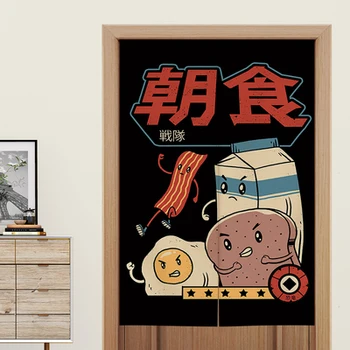 Японский ресторан Суши Рамен Занавеска с принтом Окно Спальни Ванная Комната Норен Дверная Перегородка
