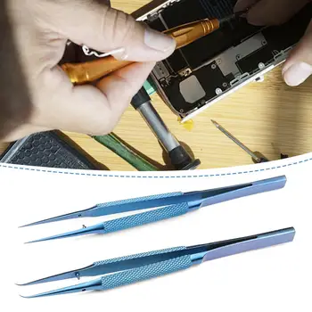 1 шт Пинцет из сплава 14 см Инструмент для ремонта Кромки Пинцета 0,15 мм Точность отпечатков пальцев Z1e9