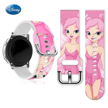 Силиконовый Ремешок С Принтом Disney Tinker Bell Для Samsung Huawei GT Watch FB-Versa 22 мм 20 ММ Ремешок Для Часов Мультяшная Модная Замена