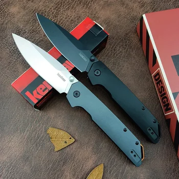 KS 2038 Серый/черный алюминий/сатин D2 - складной нож, Тактический походный карманный складной нож для самообороны, EDC Outdoor Knife