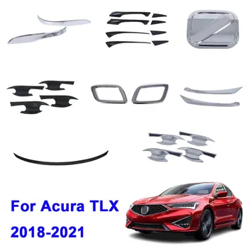 Для Acura TLX 2018 2019 2020 2021 ABS Боковое Зеркало Заднего Вида Полоска Дверного Окна Треугольная Отделка Противотуманных Фар Козырек Ручки Крыла