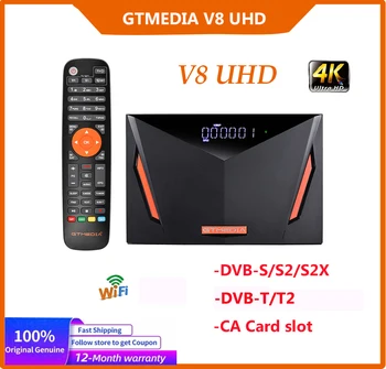 Оригинальный Gtmedia V8 UHD DVB-S2/S2X DVB-T2 DVB-C ATSC-C ISDBT комбинированный WiFi спутниковый ресивер VS V8X V8 NOVA pro2 V7S ws-6980